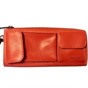 Matt and Nat Vintage Orange Wallet with Pockets.